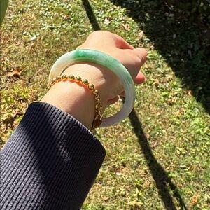 Untreated Myanmar Burma Green and purple, yellow Jadeite Bangle
